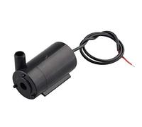 HALJIA Bomba de agua CC con motor horizontal, mini micro ultra silenciosa, sumergible, sin escobillas, DC3-5V 1.2-1.6L/Min de bajo ruido para pecera acuario, color negro