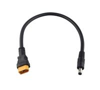 HALJIA Cable de alimentación DC5521 macho a XT60 macho de 30 cm, conector CC a XT60, adaptador de 5,5 x 2,1 mm, cable de carga para drones, monitor FPV, estaciones de carga portátiles, paneles solares
