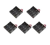 HALJIA - Caja de Almacenamiento de batería de plástico con Cables (5 Unidades, 6 V, AA, 4 x 1,5 V)