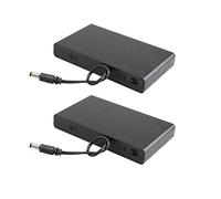 HALJIA - Caja de Almacenamiento de batería de plástico con Tapa de 12 V AA 8 x 1,5 V, Interruptor de Encendido/Apagado y Enchufe DC