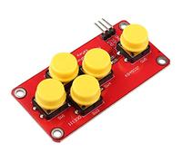 HALJIA El teclado del AD simula los bloques de construcción electrónicos 5 botón analógico del módulo dominante compatible con la placa de expansión del sensor Arduino