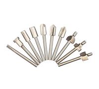 HALJIA Juego de 10 brocas de fresado de madera HSS para herramientas giratorias Dremel, herramientas de carpintería