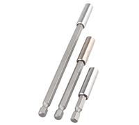 HALJIA Juego de 3 soportes para brocas, destornillador, vástago hexagonal, extensión de enchufe magnético, cambio rápido para tuercas y tornillos