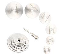 HALJIA Juego de mandril de HSS hoja de sierra circular rueda de corte para Rotary cortador de madera con 1 barra de extensión 22 25 32 35 44 50mm para plástico Aluminio de metal de cobre de fibra