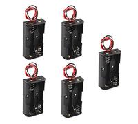 HALJIA Lote de 5 Compartimentos de plástico para 2 Pilas AA 3 V con Cables de la Marca