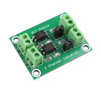 HALJIA PC817 Módulo adaptador convertidor de voltaje de placa de aislamiento de optoacoplador de 2 canales, módulo aislado fotoeléctrico de controlador de 3,6-30 V