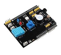 HALJIA Placa de expansión 9 en 1 multifunción con sensor de humedad y zumbador con sensor de temperatura LM35 compatible con Arduino UNO R3