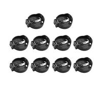 HALJIA Soporte de batería portátil con botón, 3V, CR2032, CR2025, Adaptador de Color Negro (10 Piezas)