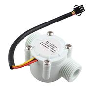 HALJIA YF-S201 - Contador de flujo de agua de 1 a 30 l/min, sensor de control de flujo de agua, interruptor de caudal, contador de flujo G1/2, color blanco