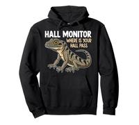 Hall-Monitor: ¿Dónde está tu Pase de Pasillo? Divertido Humor gráfico para Mascotas Sudadera con Capucha