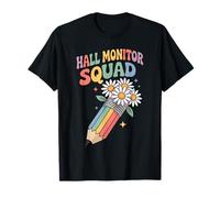 Hall Monitor Squad Back to School Rainbow Style Camiseta