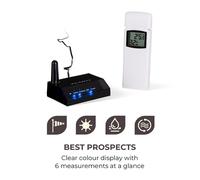 Halley Estación metereológica profesional Medidas 6 en 1 Interior y exterior WiFi App Waldbeck