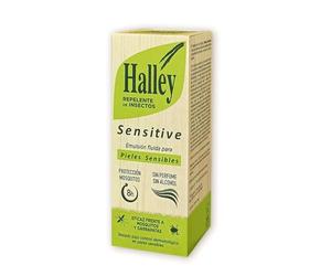 HALLEY - SENSITIVE Repelente de Insectos | Protección para Pieles Sensibles | Efectiva Hasta 8 horas frente al Mosquito Tigre | Emulsión Hidratante dermoprotectora Sin Perfume Ni Alcohol | +1 año