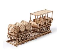 Hallisun 3D Puzzle de Madera para Adultos, Kit de Modelo mecánico de camión de Barril de Vino en 3D, Juego construcción de camión de Vino para Hacer tú Mismo, Regalos cumpleaños y Navidad, 278 Piezas