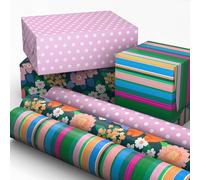 Hallmark 3 mini rollos de papel de regalo, 17.5 pulgadas de ancho, 45 pies cuadrados