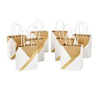 Hallmark 5EGB6201 - Paquete de mango rígido pequeño (blanco, paquete de 8) bolsa de regalo