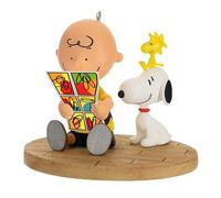 Hallmark Adorno Colgante de Cacahuetes de Recuerdo - Charlie Brown, Snoopy & Woodstock con diseño de cómic