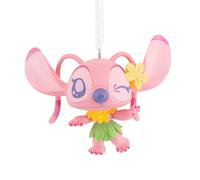 Hallmark Adorno Colgante de Recuerdo de ángel, decoración de árbol de Disney, Lilo & Stitch, Rosa