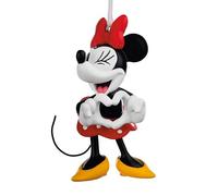 Hallmark Adorno Colgante de Recuerdo de Minnie Mouse, decoración de árbol de Disney, Negro, Blanco, Rojo