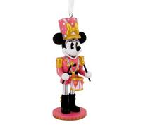 Hallmark Adorno de Cascanueces de Minnie Mouse, decoración de árbol, Disney, Coleccionable, Rosa, Negro, Blanco