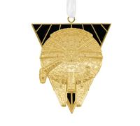 Hallmark Adorno de halcón milenario Dorado, decoración de árbol de Star Wars, Adorno Colgante, Adorno Coleccionable de Star Wars, Navidad, cumpleaños, Dorado