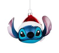 Hallmark Adorno Festivo de Vidrio soplado de Puntada, decoración de árbol de Lilo y Stitch, Adorno Colgante de Disney, Adorno Colgante de Navidad, Regalos para Navidad