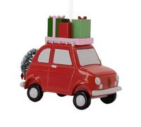Hallmark Adorno navideño de Coche Rojo con Regalos, Resina Premium