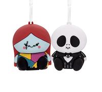 Hallmark Better Together Disney Tim Burton's The Nightmare Before Christmas Jack and Sally Adornos magnéticos de Navidad, Juego de 2, inastillables