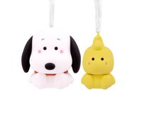 Hallmark Better Together - Juego de 2 adornos navide os magn ticos de Snoopy y Woodstock para rbol