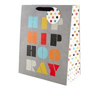 Hallmark Bolsa de regalo grande, diseño gris y lunares, para cumpleaños, celebración, jubilación, aniversario