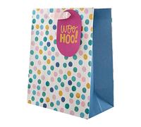 Hallmark Bolsa de regalo mediana multiocasión, diseño de lunares rosas y azules