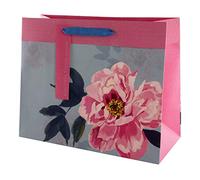 Hallmark - Bolsa de regalo para múltiples ocasiones con diseño floral elegante, color rosa y azul, tamaño grande, ideal para cumpleaños, día de la madre, gracias