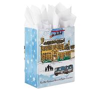 Hallmark Bolsa grande de regalo de Navidad de 13 pulgadas con papel de seda ("Fun Old Fashioned Griswold Family Christmas") para niños, padres, abuelos, amigos