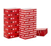 Hallmark Bolsas de papel para el día de San Valentín (30 bolsas:"Happy Valentine's Day", corazones) para fiestas en el aula, San Valentín, niños, compañeros de trabajo