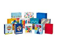 Hallmark Bolsas de regalo en varios tamaños (paquete de 12-5 medianas de 8 pulgadas, 4 grandes de 11 pulgadas, 3 extragrandes de 14 pulgadas) para cumpleaños, día de la madre, graduaciones, baby