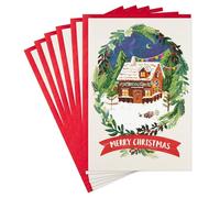 Hallmark Bonitas tarjetas de Navidad (6 tarjetas con sobres) Cabina nevada