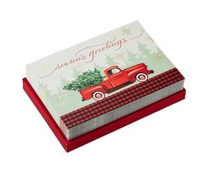 Hallmark Boxed Christmas Cards, Rustic Red Truck (40 Cards and 40 Envelopes) Season's Greetings