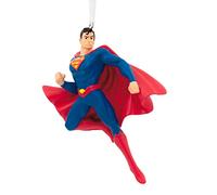 Hallmark DC Comics 25574049 - Adorno navideño de Superman, Rojo y Azul, 8,7 cm de Alto por 7,1 cm de Ancho por 2,7 cm de Largo, 25574049