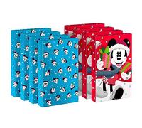 Hallmark Disney - Cajas de regalo de Navidad medianas con tapas (8 cajas de camisa, Mickey Mouse) para niños, nietos, sobrinas, sobrinos, compañeros de clase, fans de Disney