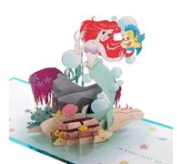 Hallmark Disney La Sirenita, tarjeta 3D y desplegable, cualquier ocasión, cumpleaños, hija, hermana, nieta, Ariel, tema submarino, azul