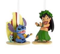 Hallmark Disney Lilo & Stitch Adornos de Navidad, Juego de 2, Regalos para los Fans de Disney