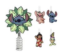 Hallmark Disney Lilo & Stitch Mini adorno para αrbol de Navidad y adornos, juego de 5 regalos para fanαticos de Disney