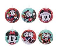 Hallmark Disney Mickey Mouse y Disney Minnie Mouse - Bolas de hojalata de Navidad, Juego de 12