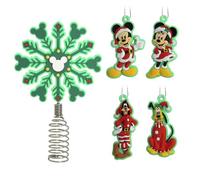 Hallmark Disney Mickey y Minnie Mouse - Decoración para árbol de Navidad en Miniatura de 5 Pulgadas y Mini Adornos, Juego de 5, inastillables