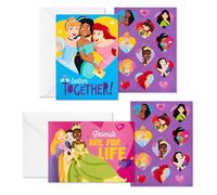 Hallmark Disney Princess - Tarjetas de San Valentín para niños (24 tarjetas de San Valentín, 24 hojas de calcomanías y sobres)