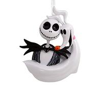 Hallmark Disney Tim Burton's The Nightmare Before Christmas Jack Skellington and Zero Christmas Ornamento de Navidad