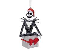 Hallmark Disney Tim Burton's The Nightmare Before Christmas Jack Skellington in Present Christmas Ornamento de Navidad