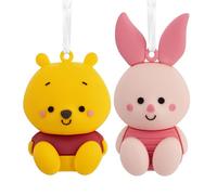 Hallmark Disney Winnie The Pooh and Piglet Better Together - Adornos magnéticos de Navidad, Juego de 2, inastillables