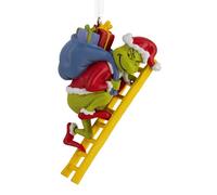 Hallmark Dr. Seuss's How The Grinch Stole Christmas! Grinch on Ladder - Adorno de Navidad, Regalos de película de Navidad