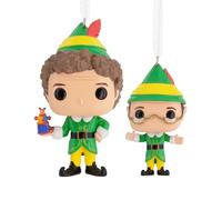 Hallmark Funko Pop! Decoración para árbol de Navidad, Buddy The Elf & Papa Elf, Paquete de 2